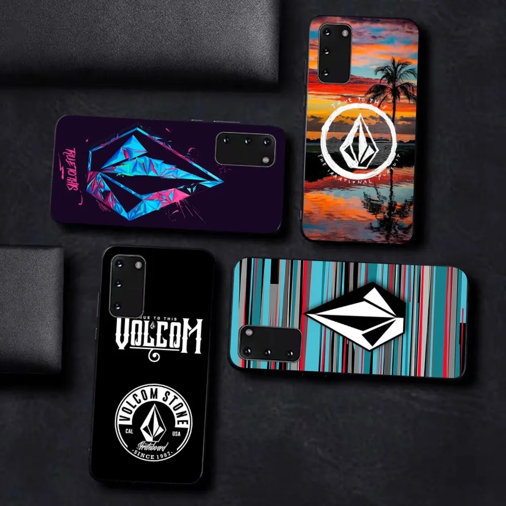 V-Volcom Logo Phone Case For Samsung S 9 10 20 21 22 23 30 23 24 plus lite Ultra FE S10lite Fundas