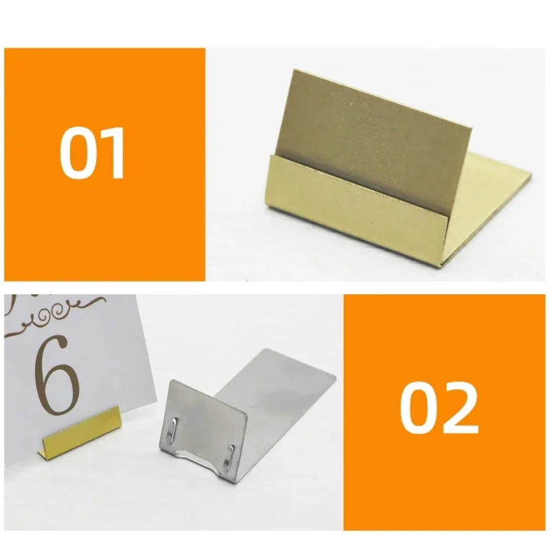 12 stücke Tisch Karte Lagerung Steht Metall Handy Halter Clip Visitenkarte Display Rack Konferenz Zimmer Zubehör