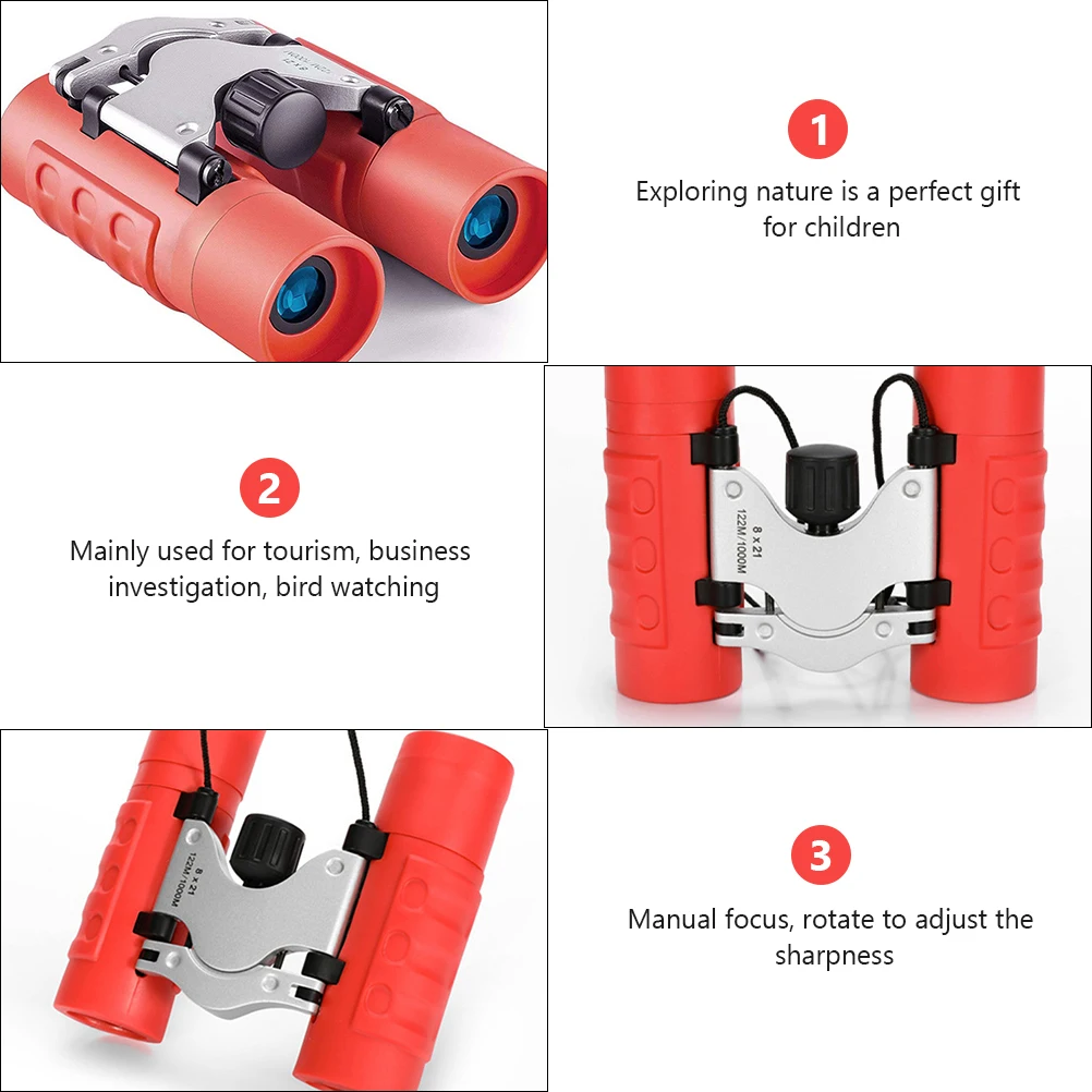 

1pc Powered Telescope For Kids Educational Outdoor High Magnification High Definition Portable Children Dual Tube
