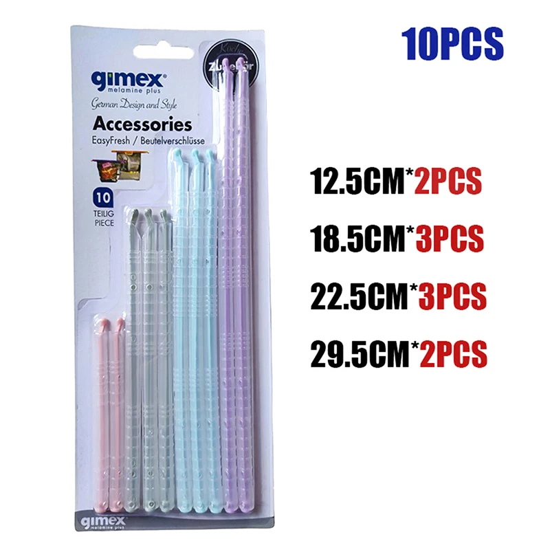 Clip per sacchetti di plastica bastoncini sigillati per alimenti cucina cibo Snack Grip Organizer borsa sigillo Clip asta morsetto di stoccaggio a prova di umidità
