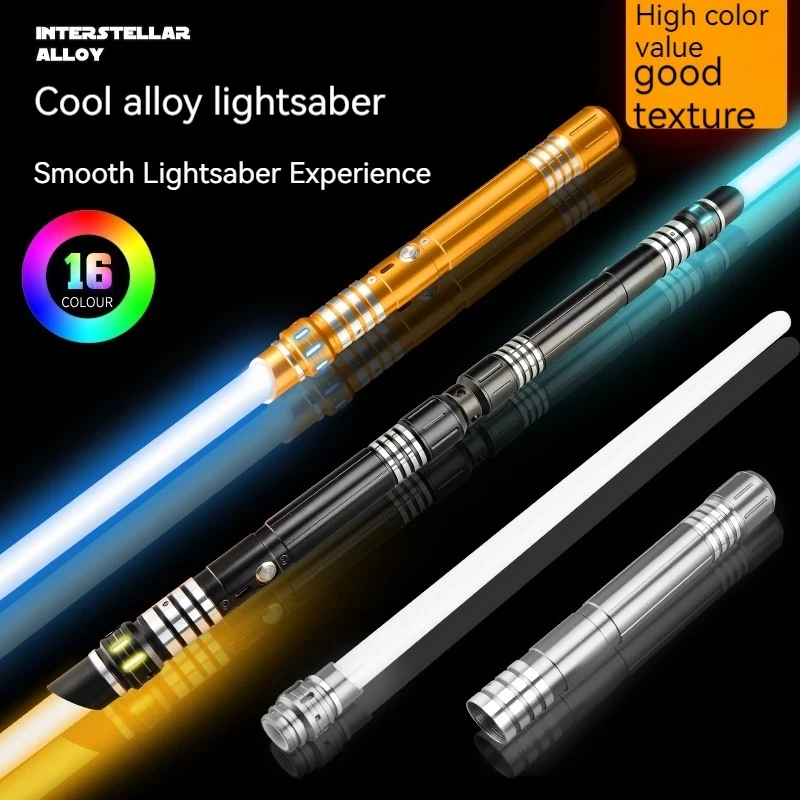 

cool stuff toys for kids:79cm metal laser sword,2-in-1 fierce battle glow stick,16 color change grb lightsaber toys funny gift