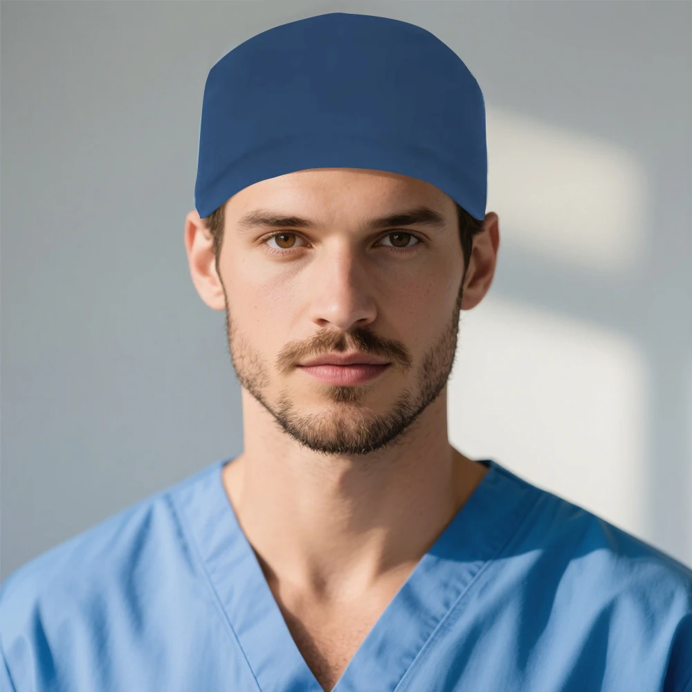 Solid Color Surgeons Hat Medical Cap Nursing Scrub Hats Hospital Clinic Scrub Caps Stretch Chef Sanitary Dental Working Caps
