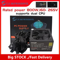 800W ATX Power Supply for Computer Quiet & Efficient for Gaming PC Build 110v 220v Competitive Game Gamer 80PLUS 110V 220V