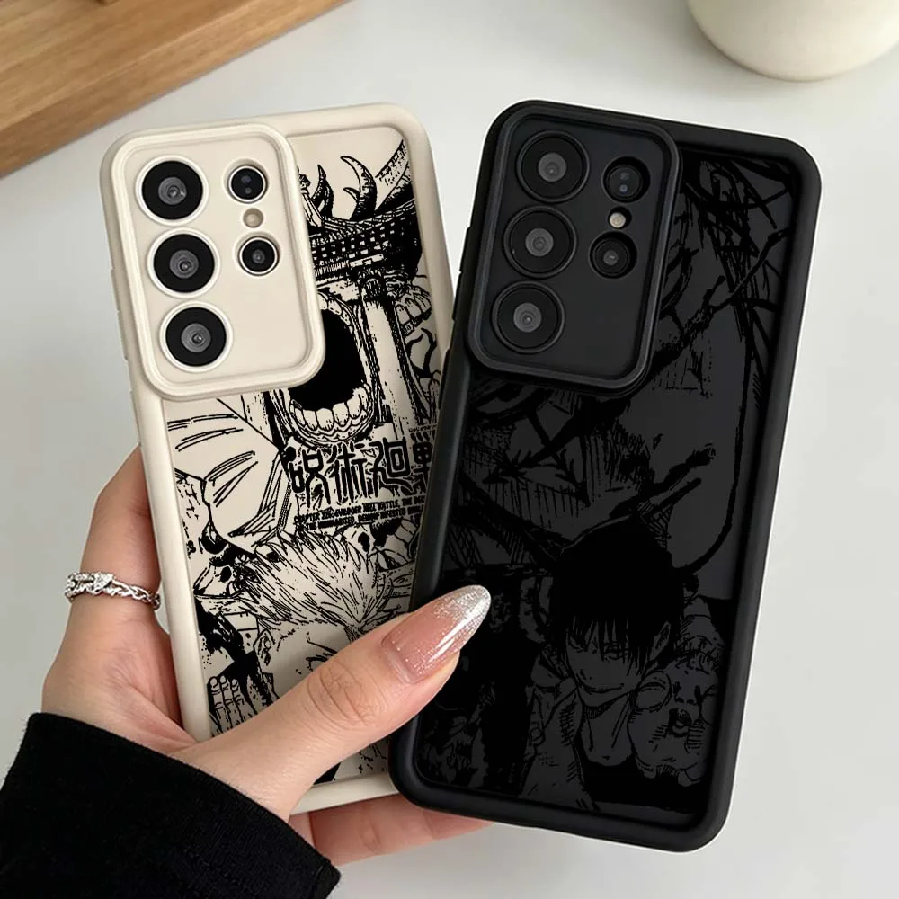 Jujutsu Kaisen Cool Phone Case For Samsung Galaxy S26 S25 S24 S23 S22 S21 S20 Ultra Plus FE Eye Ladder Silicone Cover