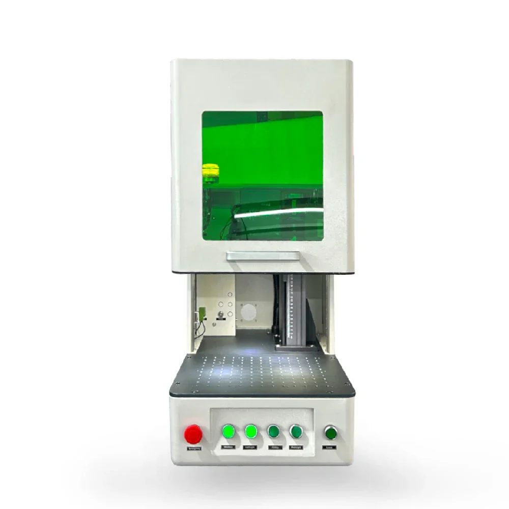 Green LED light portable enclosed portable fiber laser marking and cutting machine 20W 30W 50W 100W 120W