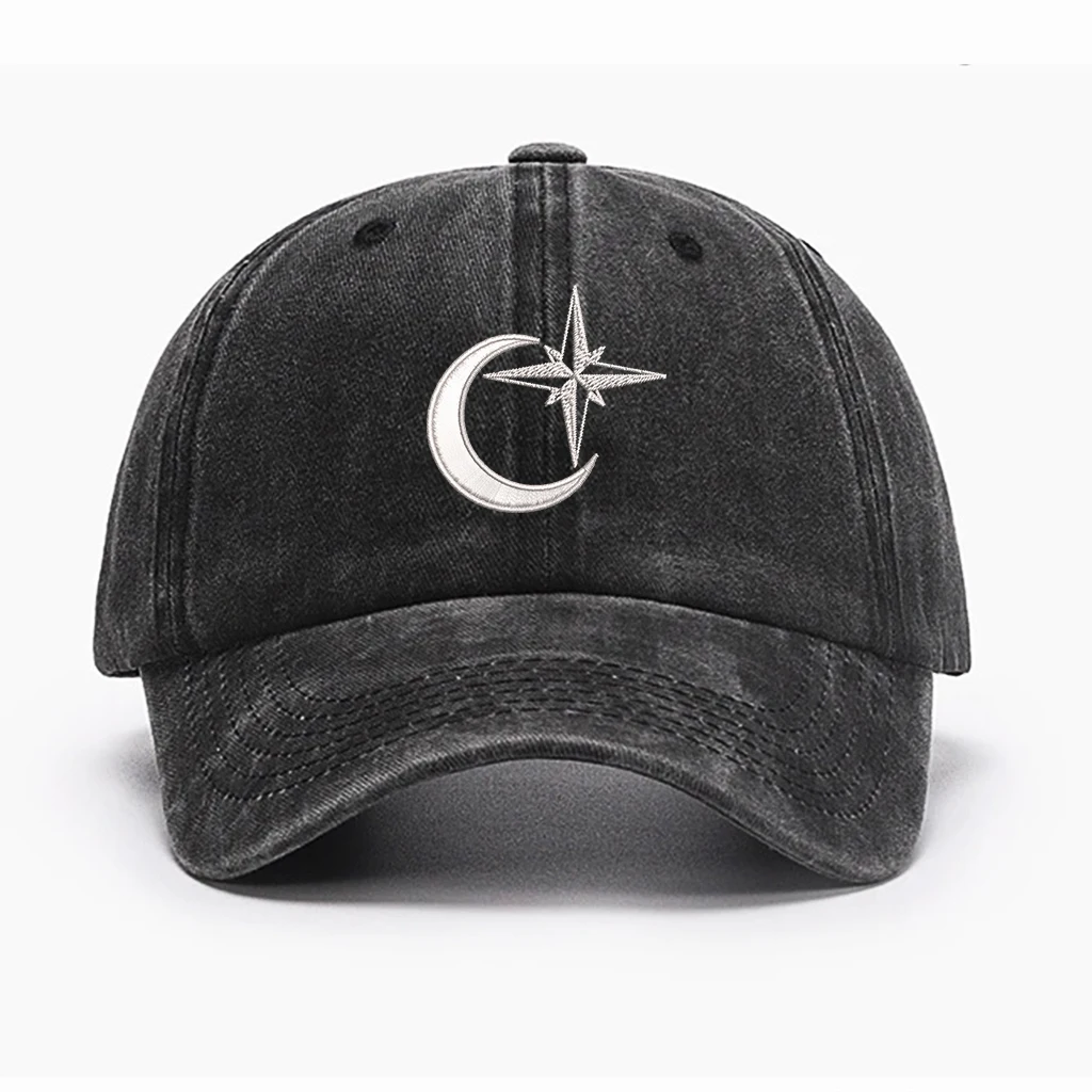 قبعة شعرية، قبعة بيسبول نسائية من القطن المصقول المطرز للجنسين، مقاس واحد قابل للتعديل #1