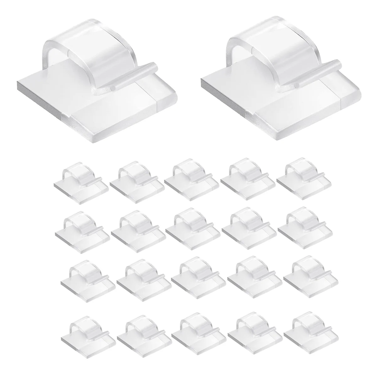 100 Clips de luz para exteriores para guirnaldas de luces, Mini ganchos para cables autoadhesivos, Clips para cables, ganchos, soporte organizador de cables transparente