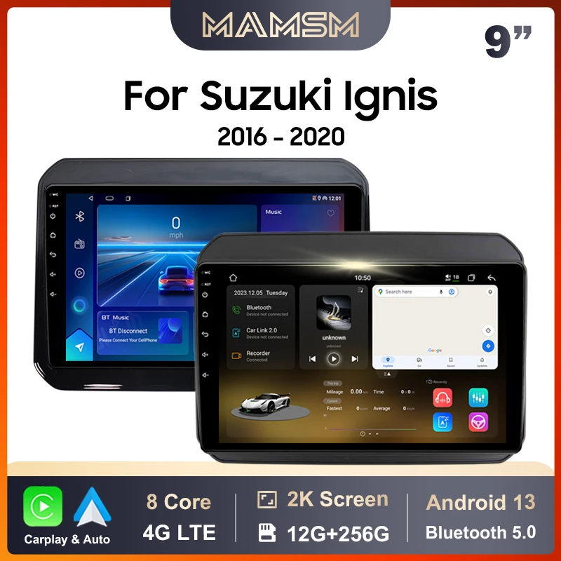 

Автомобильный радиоприемник MAMSM для Suzuki Ignis 2016-2020 Android 13 Мультимедийный видеоплеер 4G GPS Carplay Авто головное устройство Навигационные системы