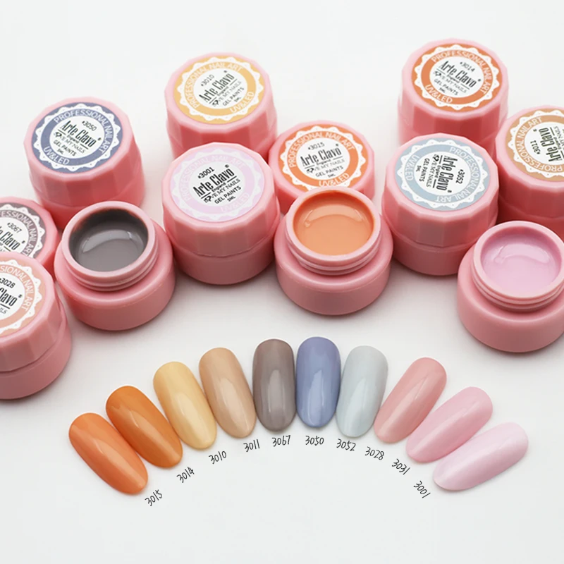 アルテクラボ ペイントジェル 72色 5ml プロ用ネイルペイント カラージェルポリッシュ ネイルアート UVジェル ラッカー ジェル トップコート マニキュア