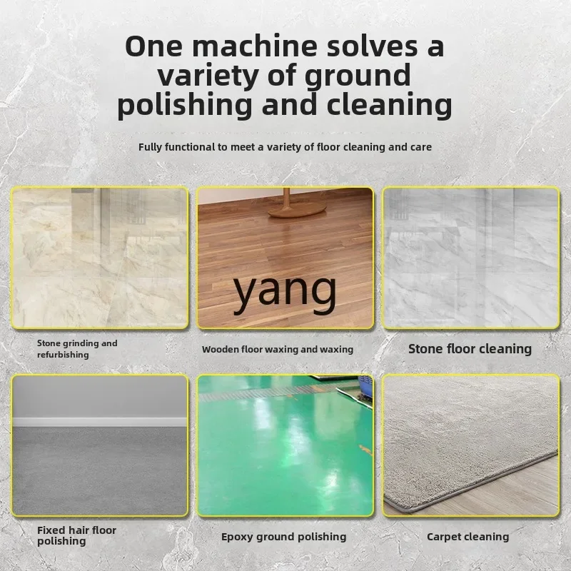 YJQ marble stone weighted refurbishment crystal surface care grinding polishing waxing brush washing machine dual purpose