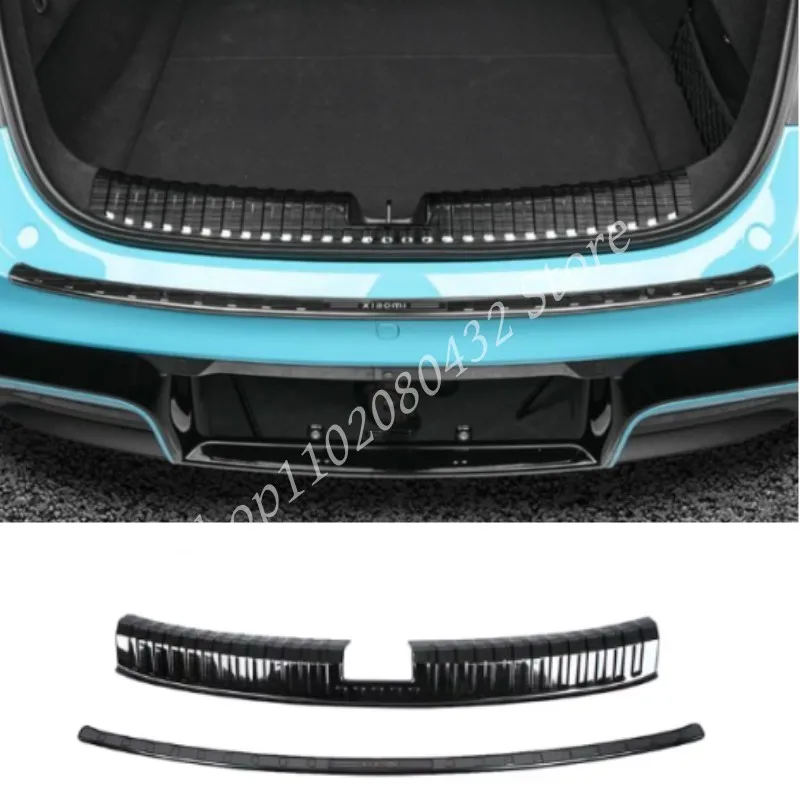 For xiaomi SU7 Pro MAX Accessories 2024 Stainless Trim Car Rear Trunk Protector Plate Anti Hit/Dust sill Cover