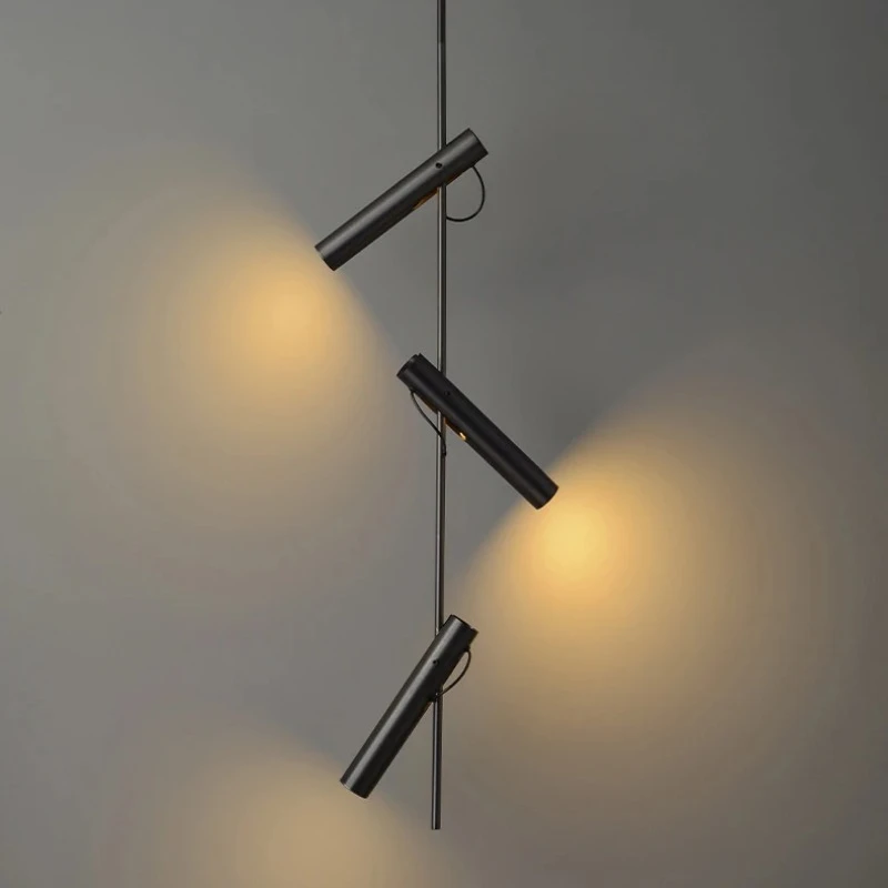 

Italian Minimalist Bedroom Headboard Pendant Light Designer Adjustable Multi Head Background Hotel Restaurant Pendant Lamp
