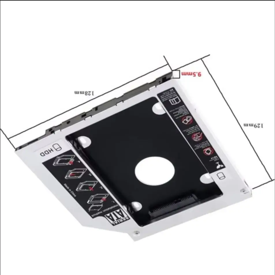2nd Hard Drive HDD SSD Optical bay Caddy Bracket Tray for Lenovo IdeaPad Z50-70 Z50-75 E50-70 Z70-80 Z51-70 G51-35 G50-80 G70-80