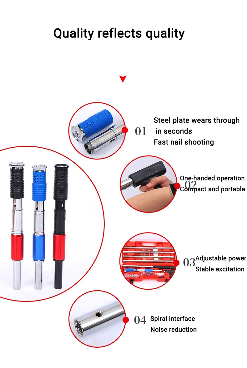 Nail Gun Machine Steel Self-cleaning Low Noise High Speed Steel Material Nail Gun Adapter thumbnail