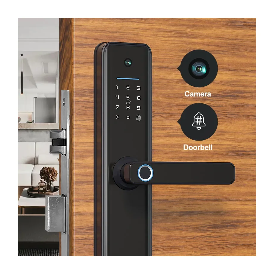 New Modern Tuya Remote Control Door Lock Smart Door Lock With Camera