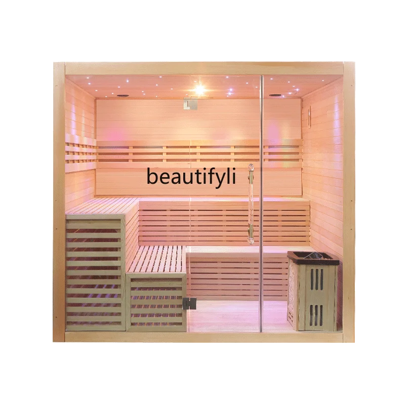 Sauna Room Full Body   Family Wooden Steam Room Villa Dry Steam Wet