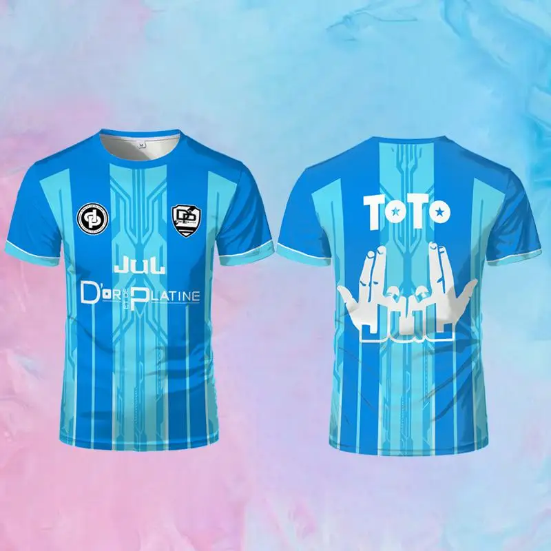 Toto Ninetta Maillot Jul Dtp 3D Print Sports Quick-dry Breathable Men T-shirt Jersey Club Parent-child Short Sleeve Top Clothing