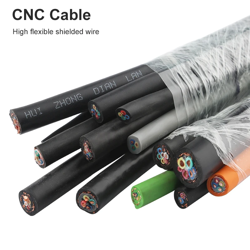 CNC Cable 2 3 4 5 6 7 8-Core Double Shielded Cable Used For CNC Engraving Router Stepper Motor And Frequency Converter Spindle