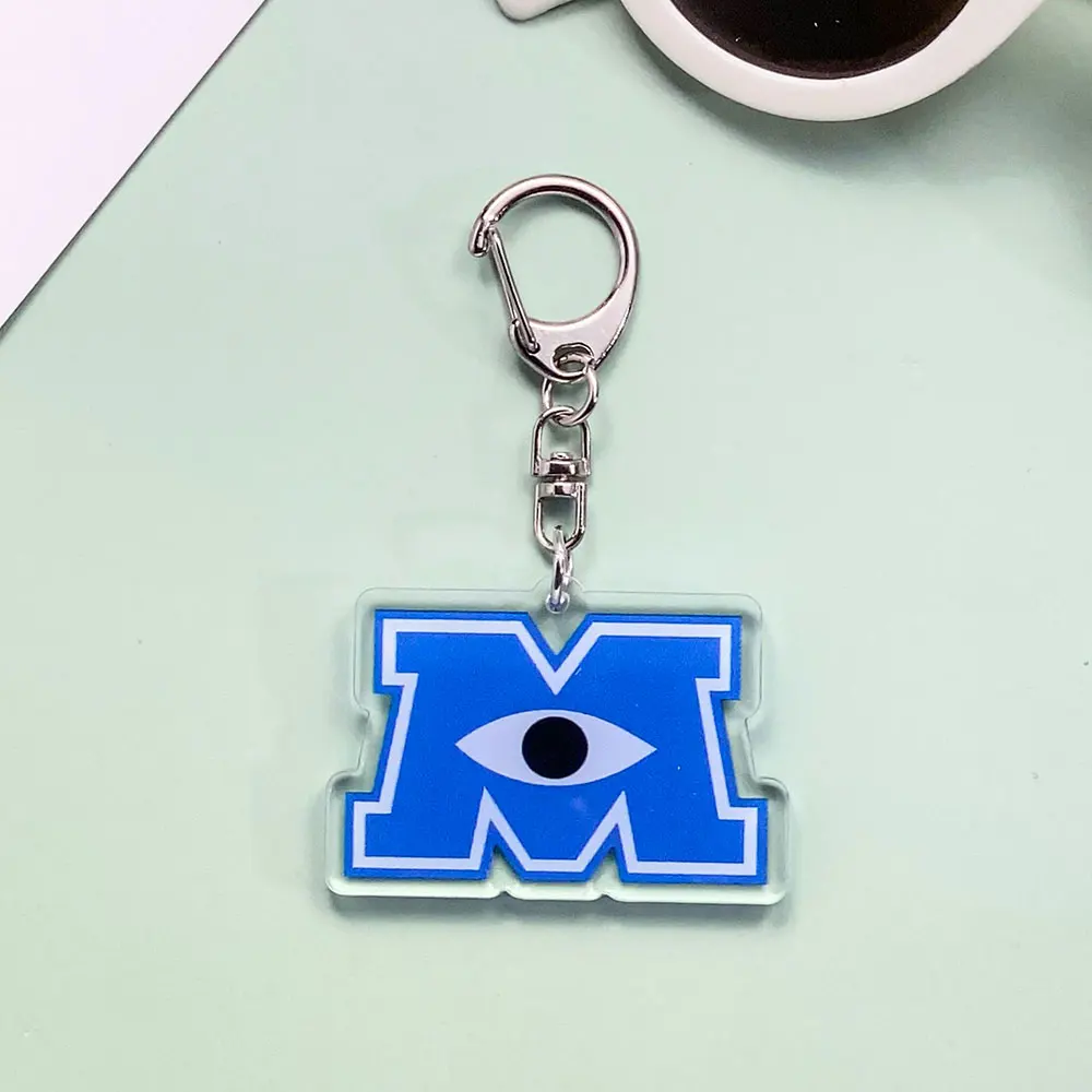 Disney Monsters, Inc. سلسلة مفاتيح مصنوعة من الأكريليك إكسسوارات حقيبة لطيفة على ظهره قلادة خاتم مفتاح إبداعي هدايا للأصدقاء