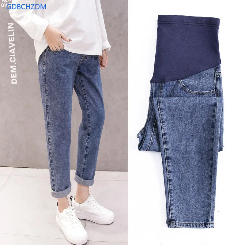 

Pregnancy Abdominal Pants Boyfriend Jeans Maternity Pants For Pregnant Women Clothes High Waist Trousers Loose Denim Jeans