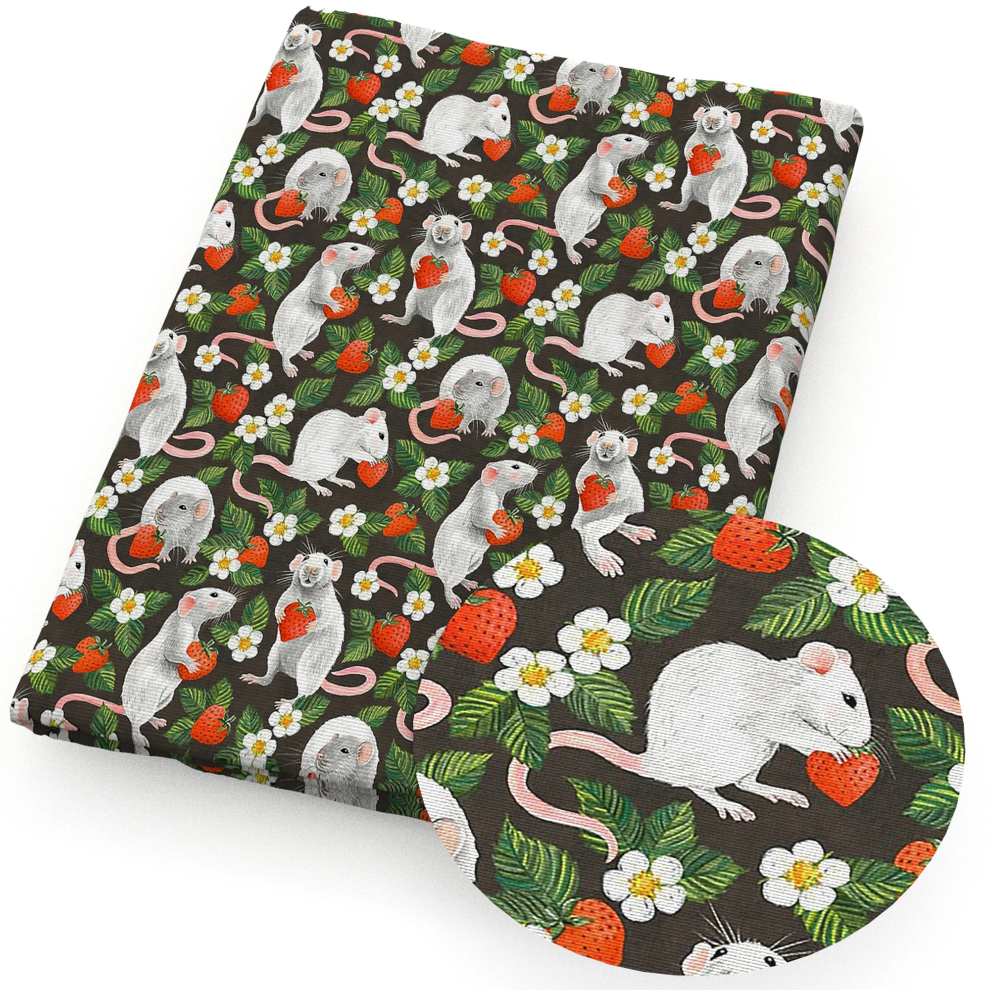 قماش مطاطي بزهور حيوانات القطة ، نقي بنسبة 100% ، بوليستر ، قطن ، ساتان ، مطاطي ، خليط ، خياطة ، لحاف ، تطريز ، قماش يمكنك صنعه بنفسك ، 50x145cm #2