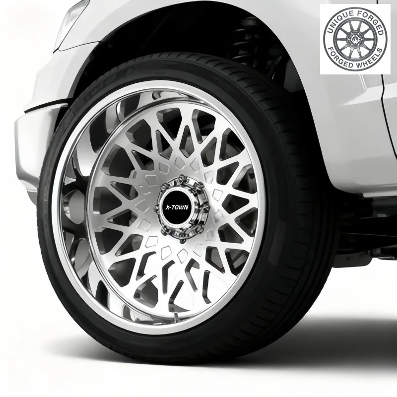 26 Style Custom Polished Silver 20X12 22X12 24X14 24X12 26X12 28X16 8x170 8x180 8X165 Alloy Forged Wheels For Ford F‑350 SUV Tru