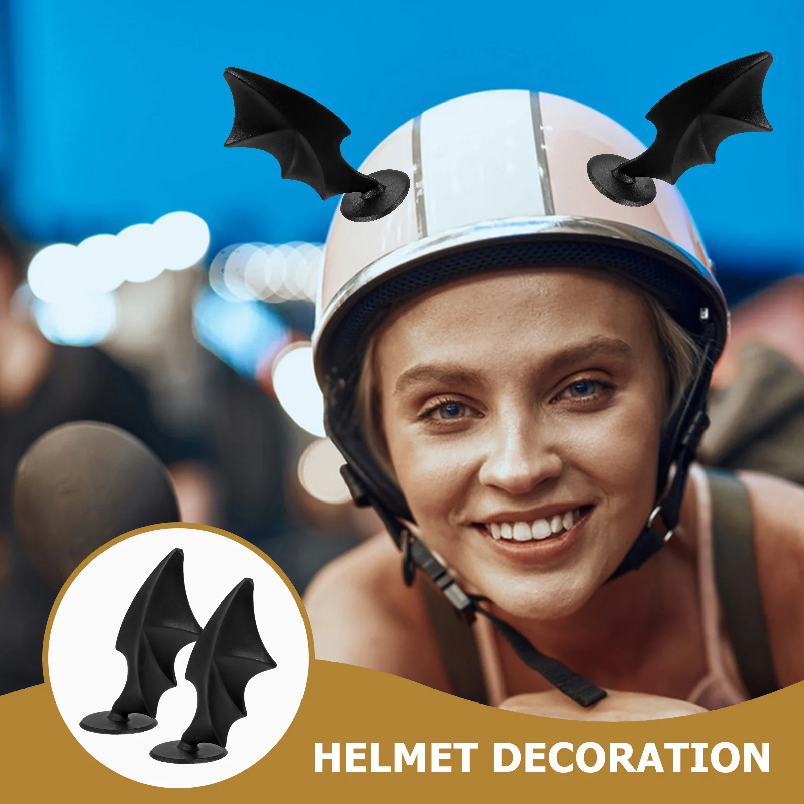 

1Pair Decorative Wings Motorcycle Evil Wings Headdress Accessories Wing Decor for DIY Crafts Wing Decor