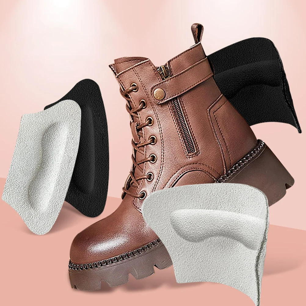 

2 Pairs Anti-wear Stickers Shoe Heel Pads Sports Shoes Grips Liner Cushions Inserts for High Heels Nubuck Calfskin Women's