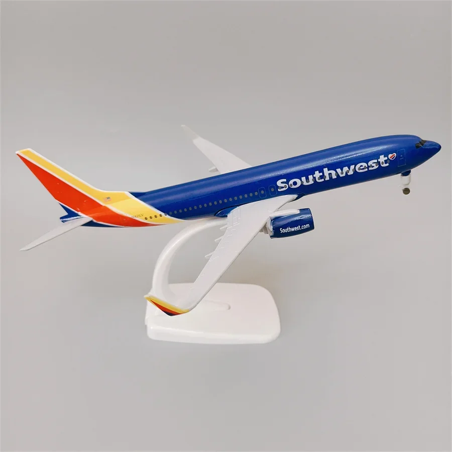 20cm Alloy Metal Air USA Southwest Airlines Boeing 737 B737 Airways Diecast Airplane Model Plane Model Aircraft w Landing Gears