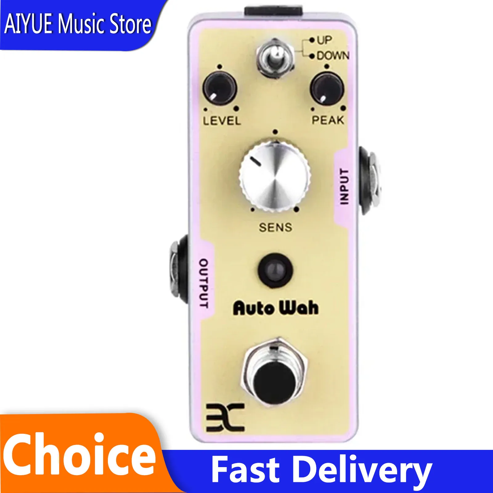 Pedal de Efecto para Guitarra Eléctrica ENO TC61 Auto WAH, Metálico, 2 Modos de Funcionamiento con Retroalimentación Dinámica en Lugar de Controles de Pedal