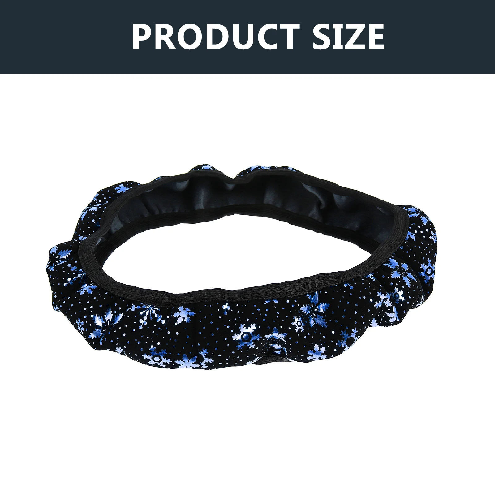 

Snowflake Pattern Auto Steering Wheel Cover Stable Heat Resistant Skid Proof Steering Cover for Car Interior