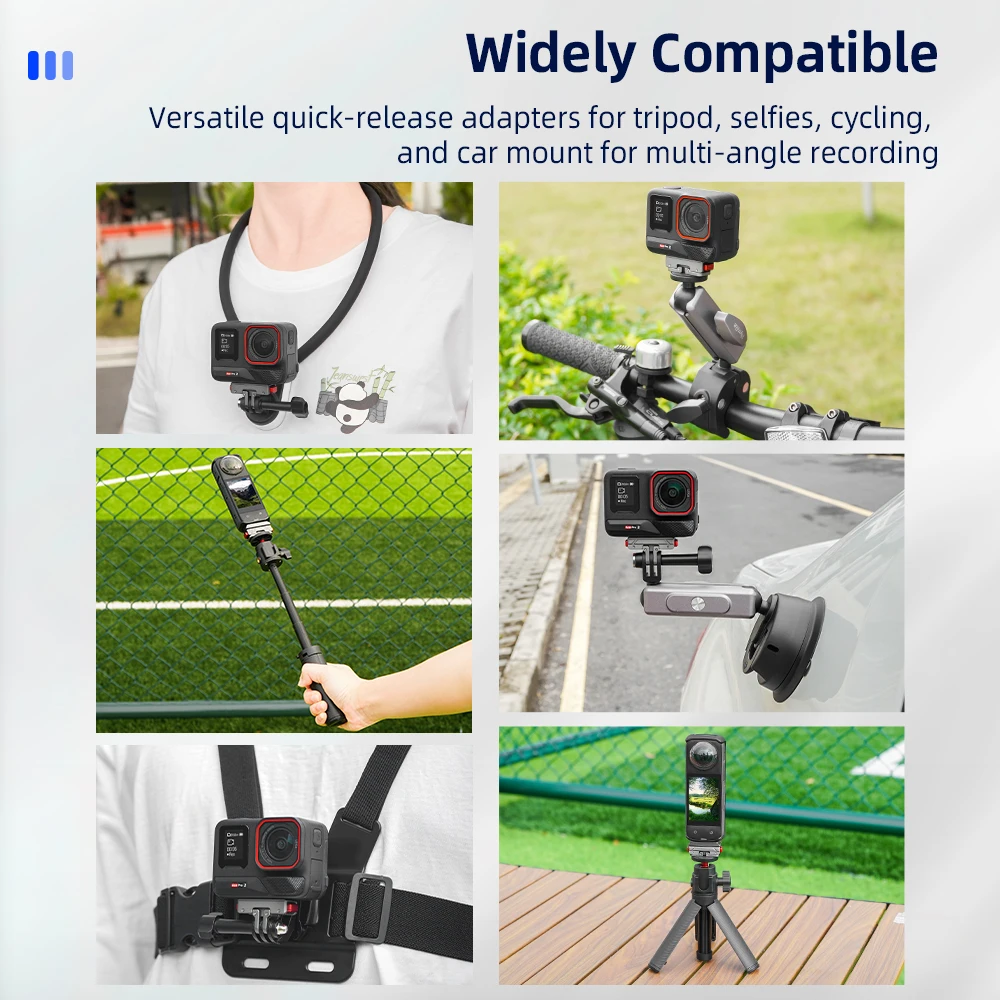 Flymile محول مغناطيسي قاعدة تثبيت ل Insta360 X5/Ace Pro 2 ملحقات الكاميرا ملحقات قوس الإفراج السريع جبل لوحة