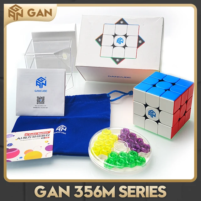 GAN 356 M 3x3x3 Magnetic Magic Speed Cube Stickerless Gan 356M Profesjonalne zabawki Fidget GAN 356 M Lite Cubo Magico Puzzle