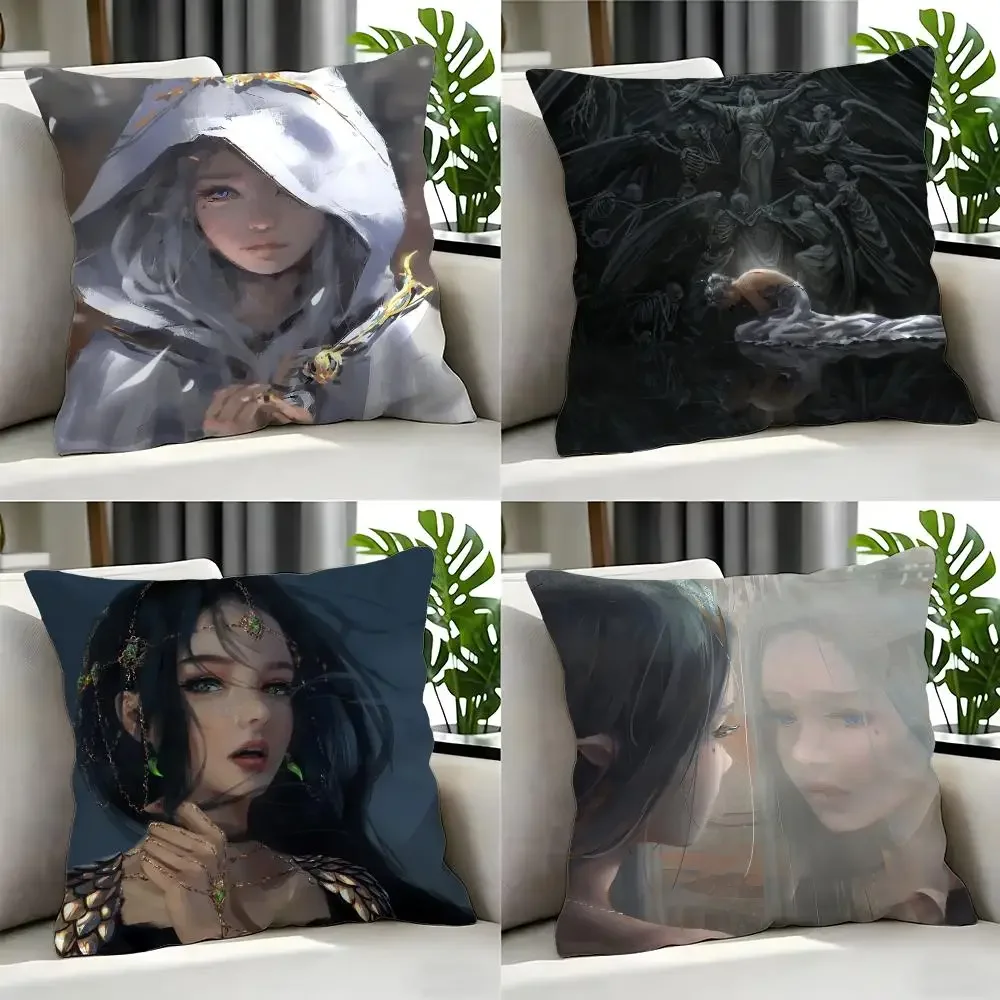 Cartoon GGaled Cushion Cover Cushion Cover Set 4Pcs 50x50 45x45 40x40 Pillowcase Decorative Sofa Home Decor
