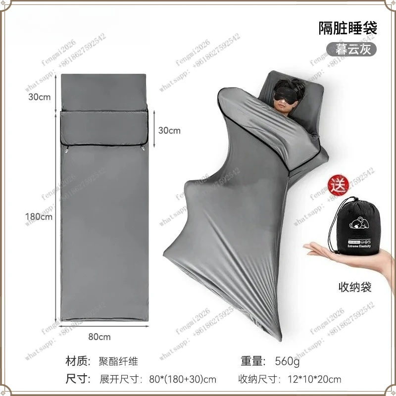 Lightweight Envelope Elastic Sleeping Bag for Camping Adults Removable Washable Inner Liner
