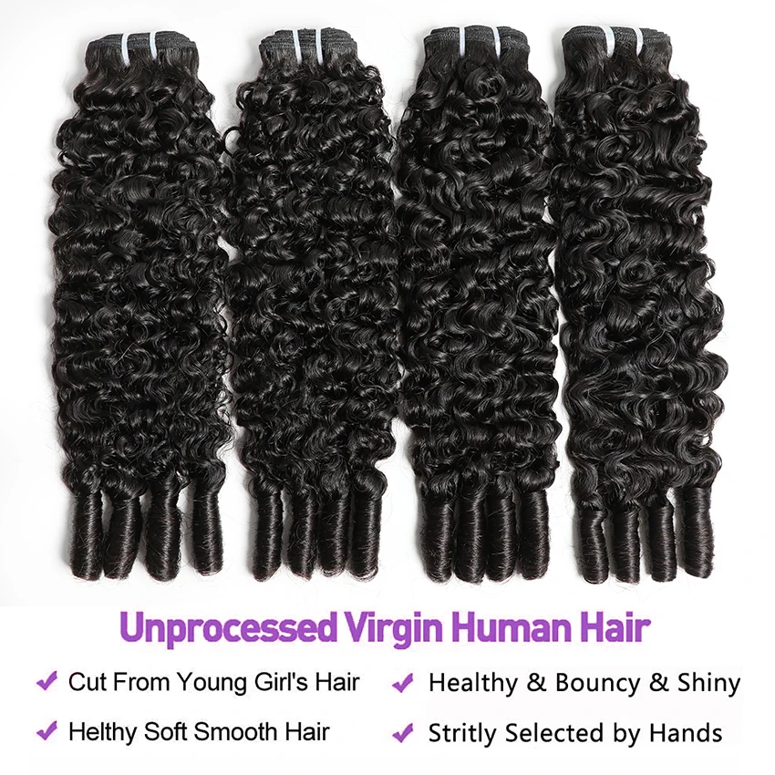 Lemoda البورمية مجعد حزم الشعر البشري 100% غير المجهزة عذراء الشعر حزم 15A الخام البورمية شعر بشري مجعد ملحقات سميكة #3