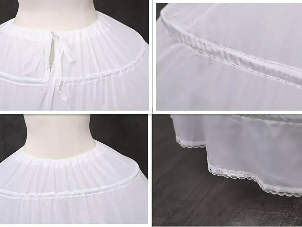 Romântico novo design feminino crinolina 6 hoop longo anáguas até o chão para vestido de baile vestido de casamento