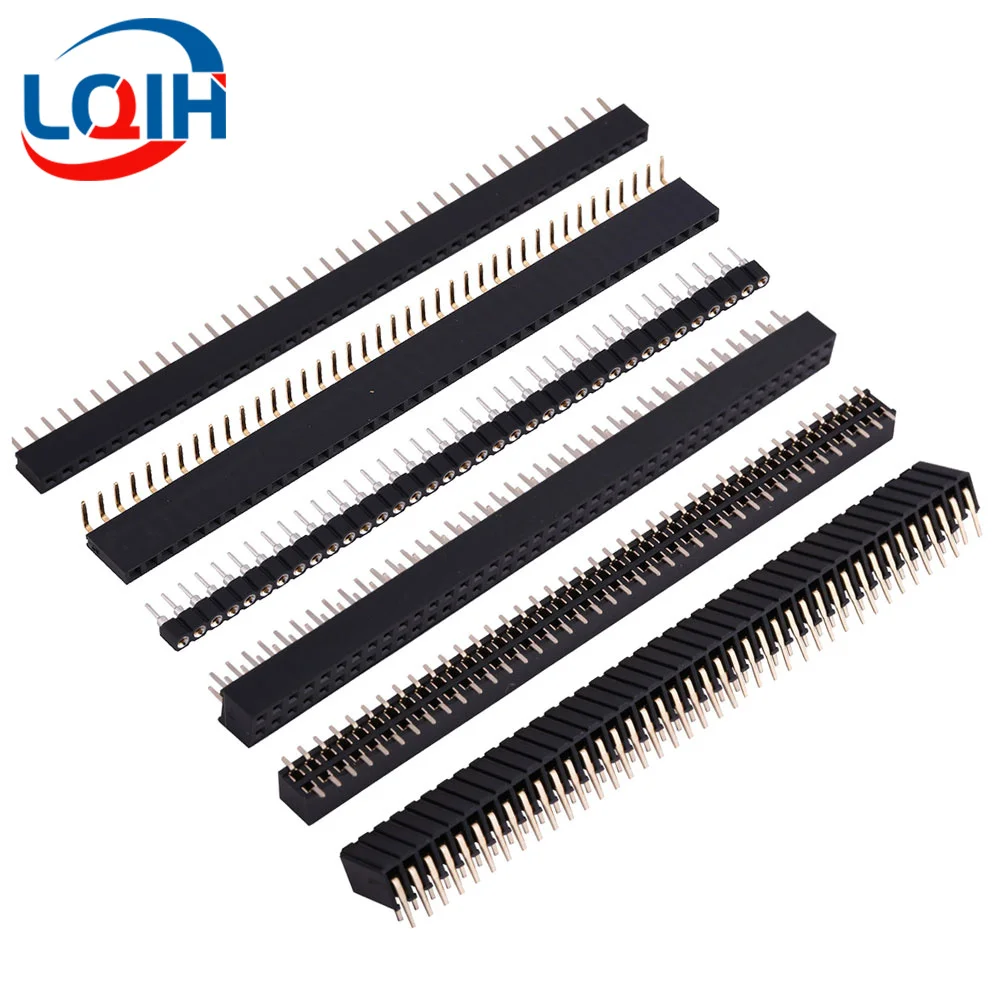 5CS Pitch 2.0Mm 1X40 2X40 Pin Enkele Dubbele Rij Rechte Hoek Rechte Smt Smd Ronde vrouwelijke Header Connector