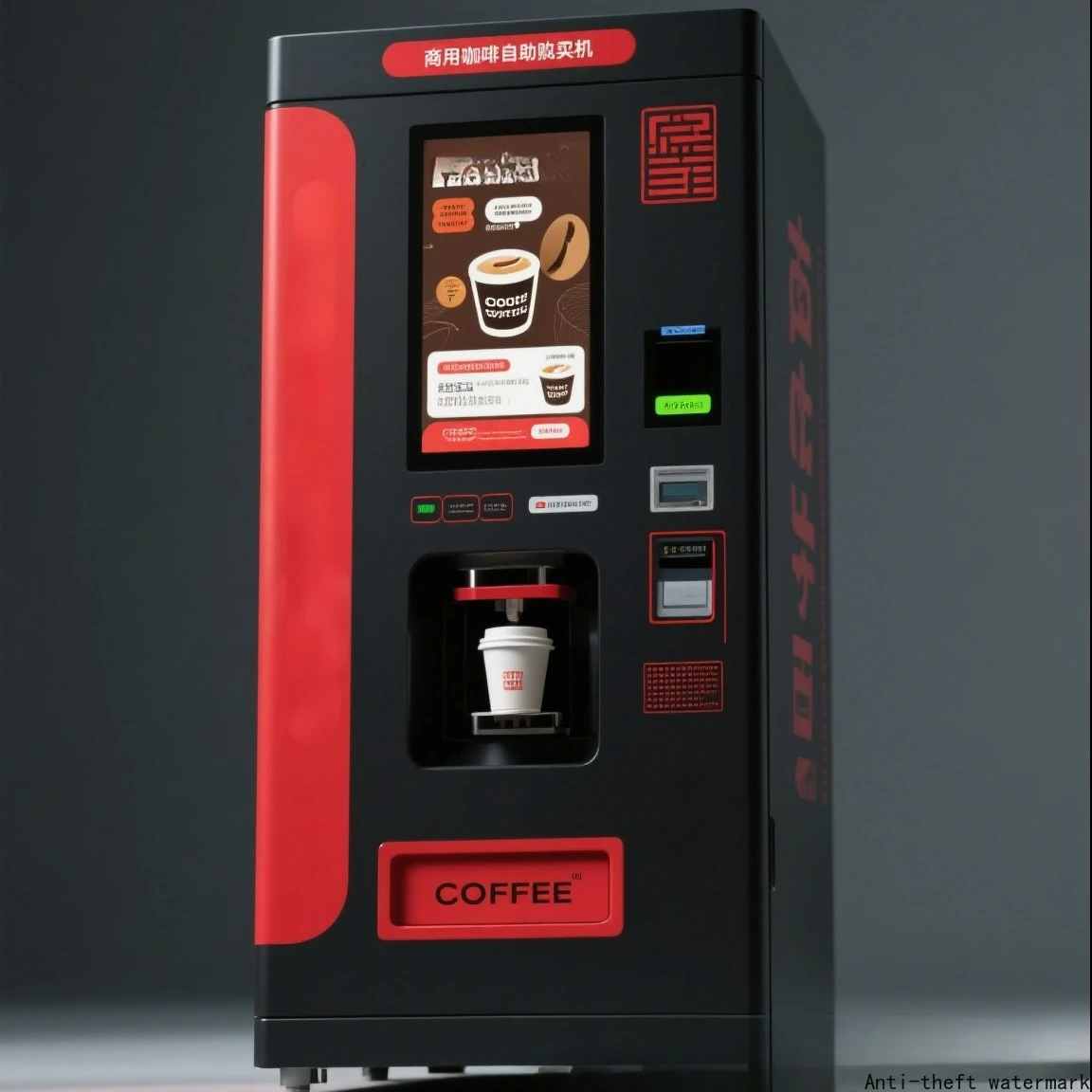 Iced American coffee vending machine 24 hours unmanned commercial intelligent code scanning Italian coffee vending machine