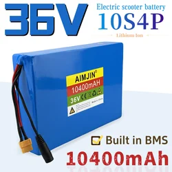 10S4P Lithium-ion Battery Pack 36V 10400mAh Power Battery Suitable for Commuter Scooter Battery Replacement