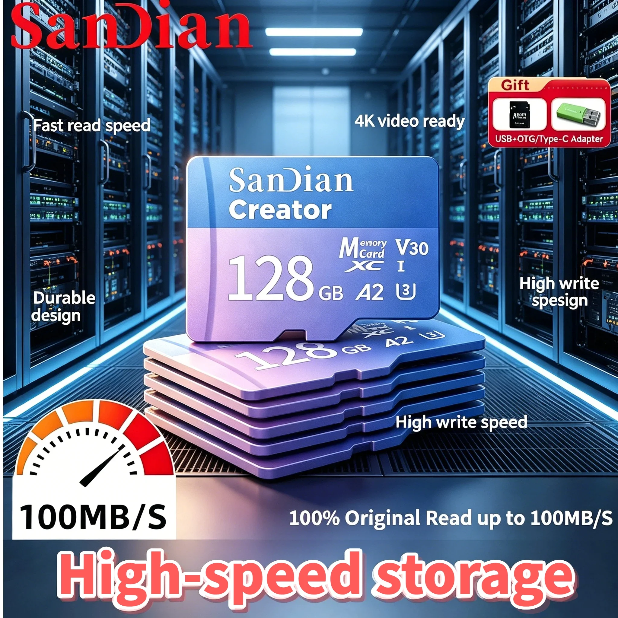

Original V30 U3 Micro TF SD Card 128GB 256GB High Endurance For Dash Camera Home Security Surveillance Full HD Recording Ultra
