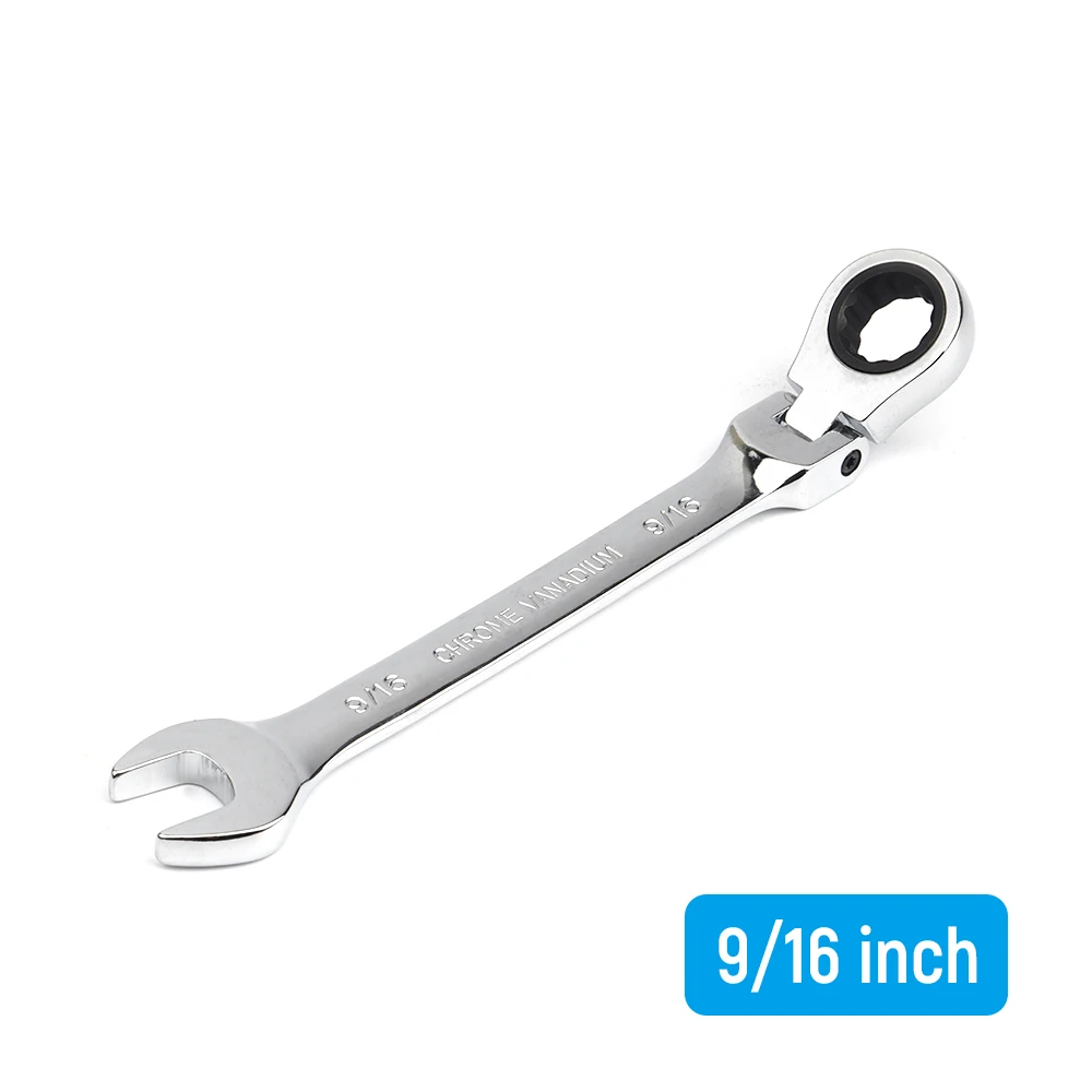 1pc 9/16 Inch Imperial Size Ratchet Wrench Spanner Flexible Head Universal Hand Tools Car Repair Tool