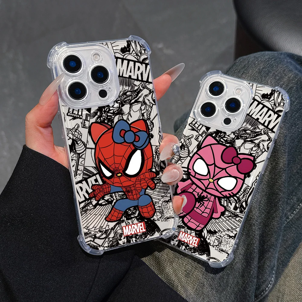 Etui na telefon Anime Spider Men Marvels do Samsung A12 A14 A15 A22 A23 A24 A25 A32 A34 A35 A52 A53 A54 A55 5G Transparent Cover