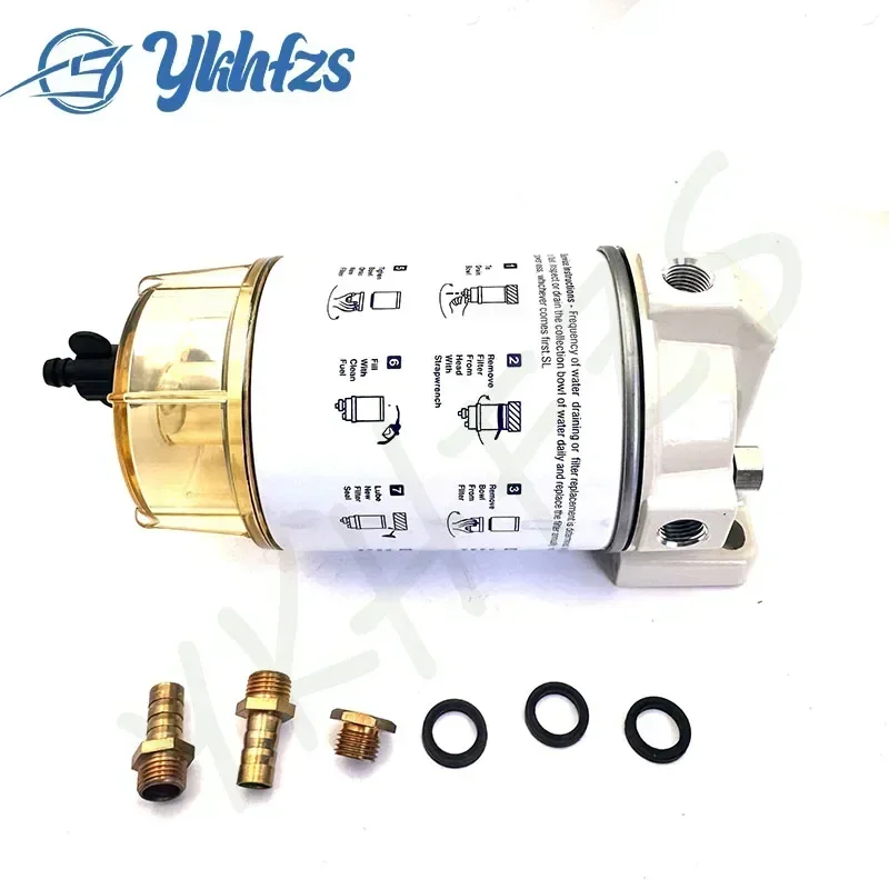 Fuel Filter Water Separator Assembly S3227  For Mercury Suzuk Outboard Engine with Clear Bowl Base Filter Element