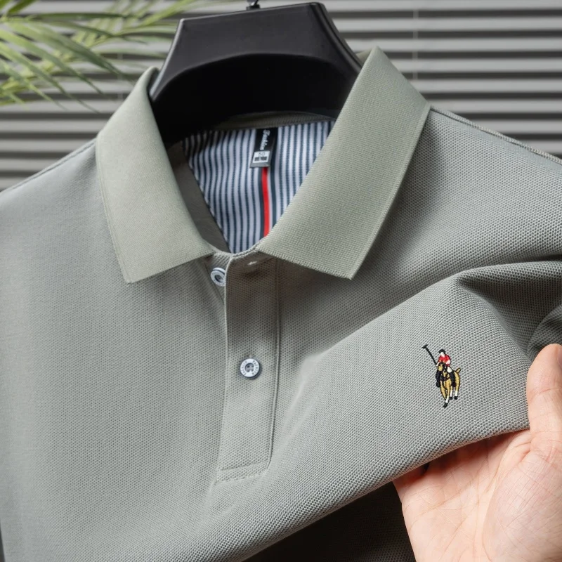 Klassisches Sommer-Produkt der Marke Paul Pony: besticktes, reines Baumwoll-Polohemd mit kurzen Ärmeln, ideal für den täglichen, bequemen Gebrauch und als lässiges Oberteil für Herren. – Detail 17