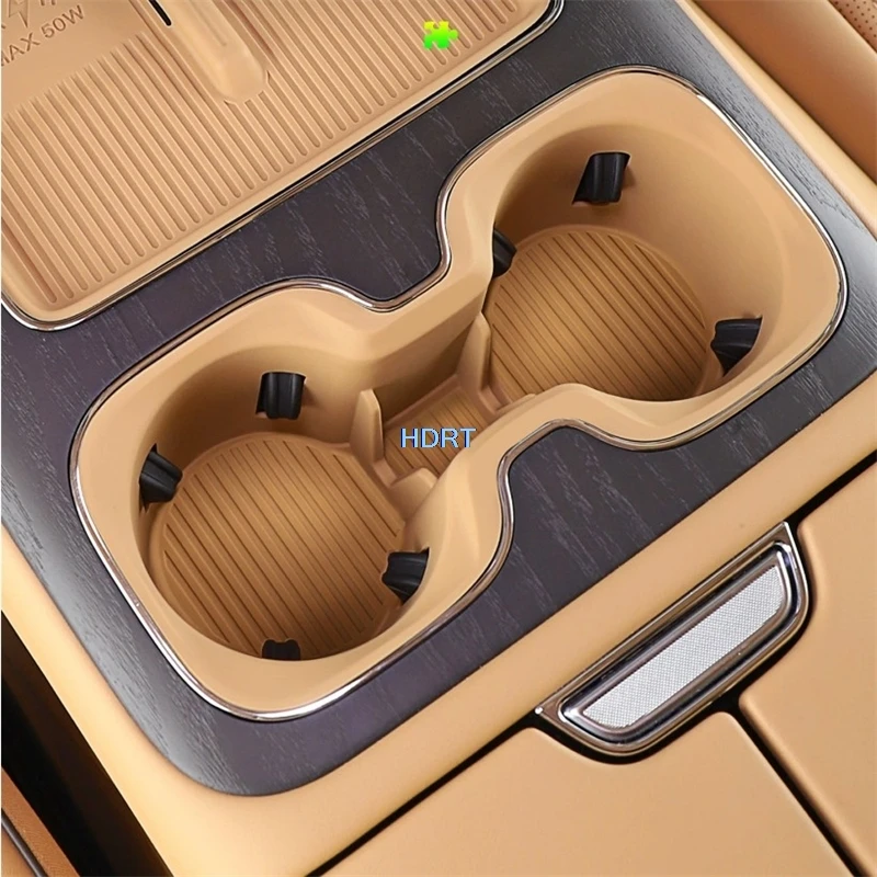 For BYD Denza D9 2th 2026 + Center Console Front Rear Water Cup Storage Box Dust Proof Pad Car Styling Organizer Container Cover