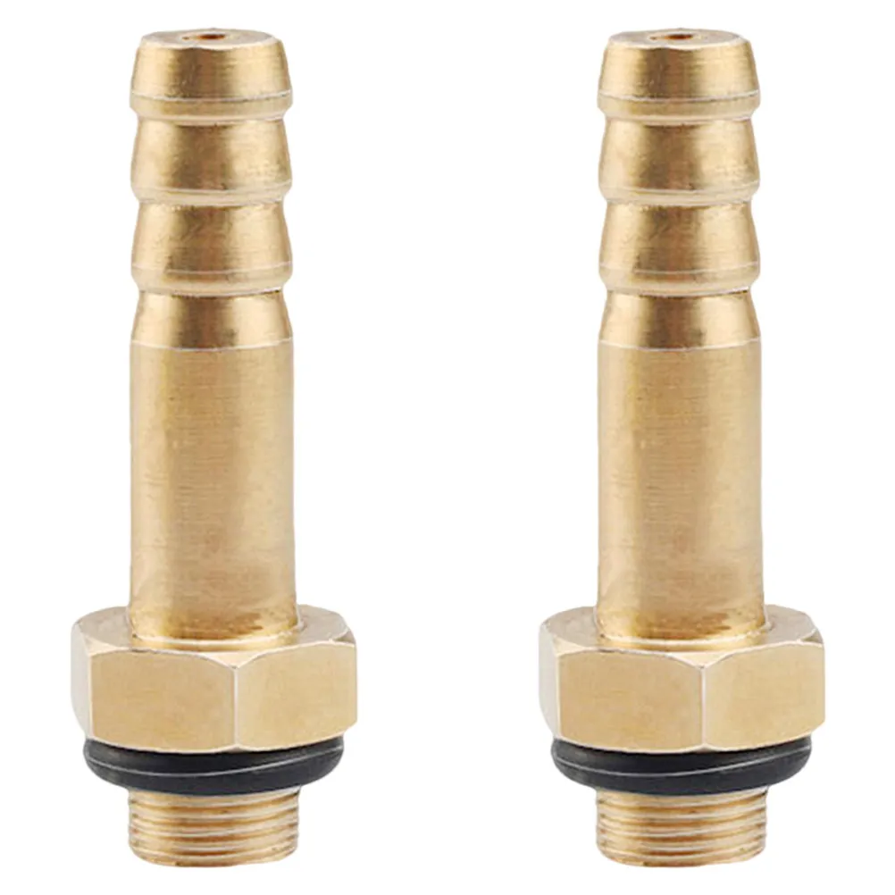 2Pcs Brass Gas Line Quick Connect Tee Fitting 4.9cm Length for 8-10Mm Pipe Stove Conversion Outdoor Camping Grill Tank