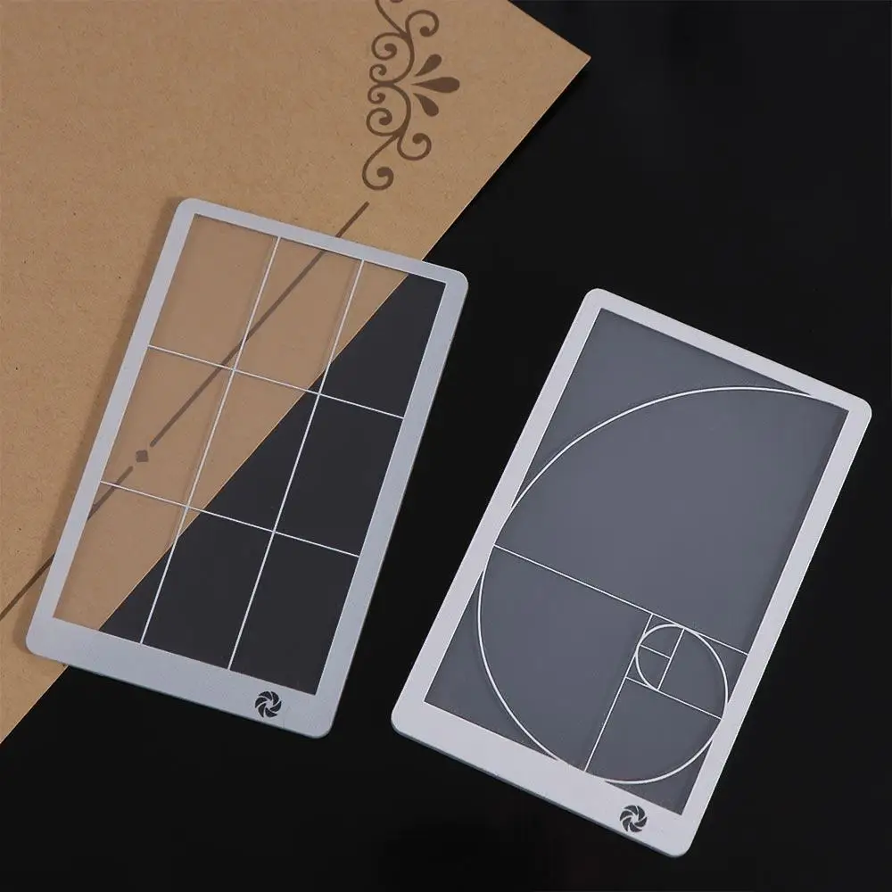 Kids Adults Transparent Viewfinder Ruler Triangle Composition Golden Ratio Ruler Acrylic Drawing Fibonacci Viewer Art Tool