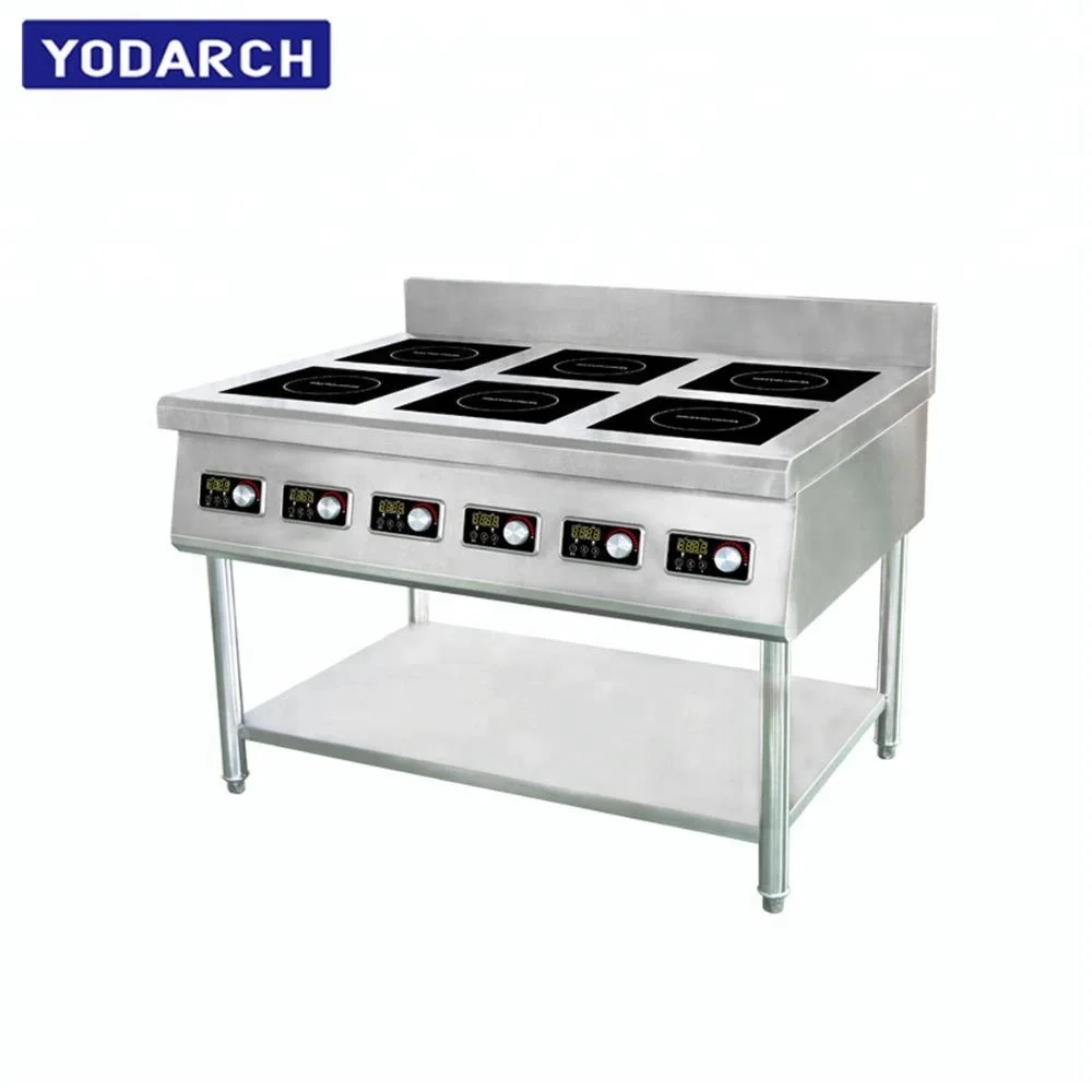 380V Waterproof Surface Multi 6 Burner Electric Commercial Induction Cooker