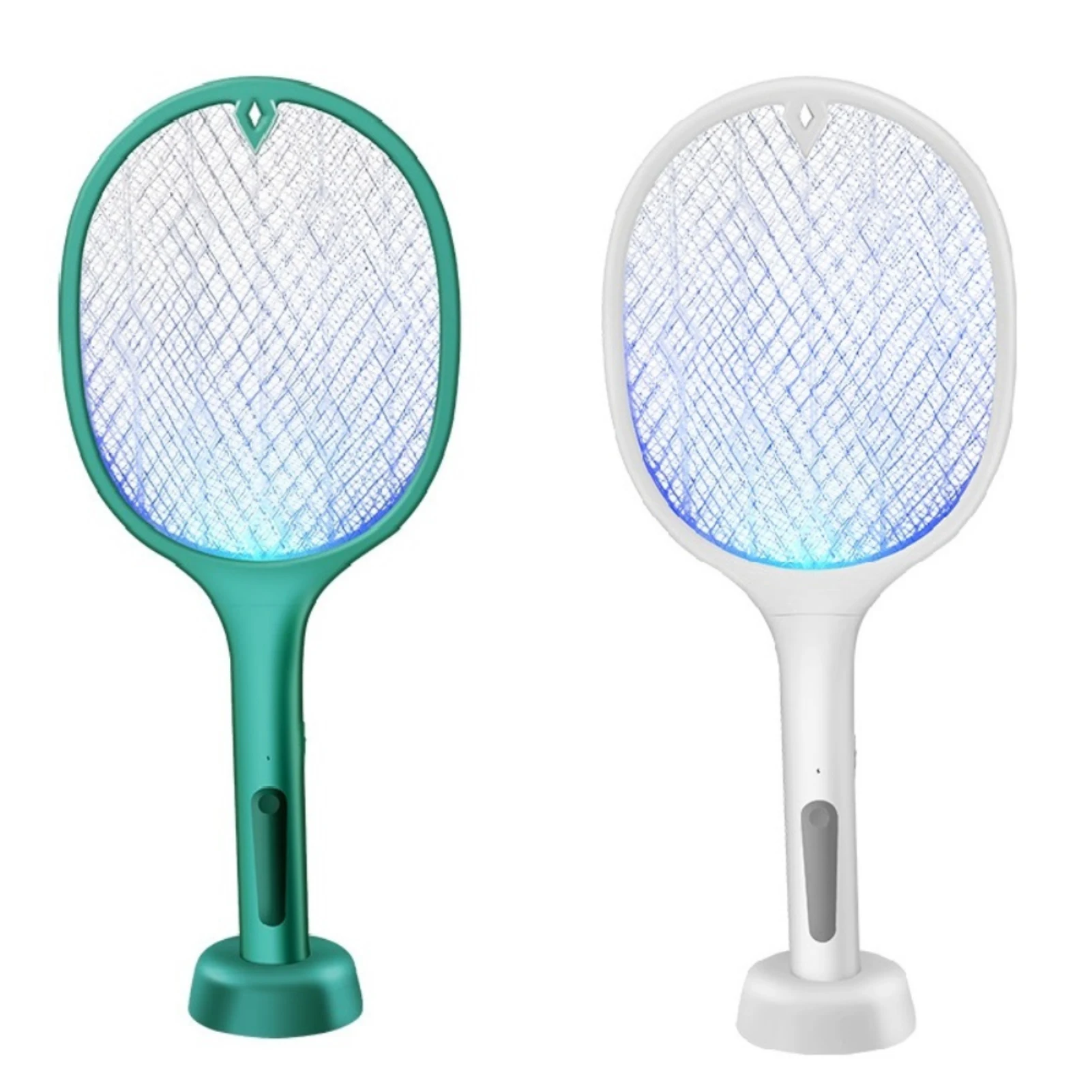 2 In 1 LED Mosquito Killer Lamp 3500V Flies Swatter Bug Zapper Racket USB Rechargeable Fly Swatter Trap Anti Insect